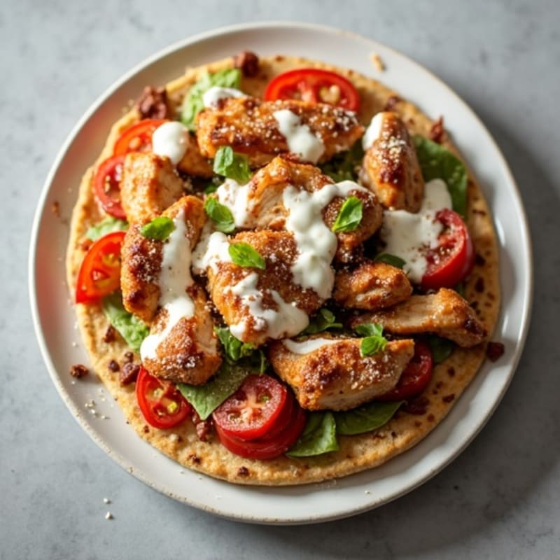Crispy BBQ Ranch Chicken Flatbread