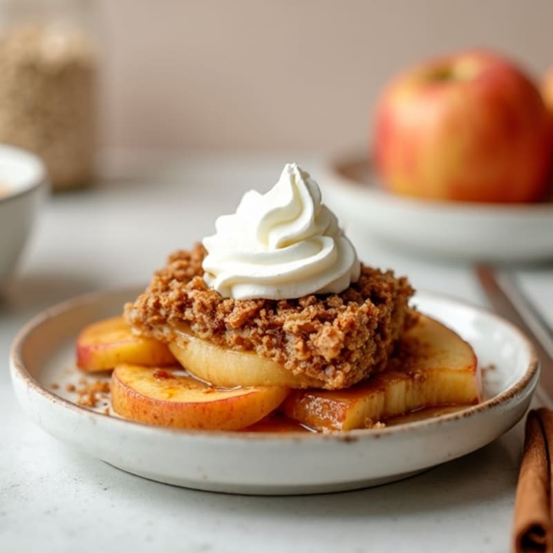 Healthy Baked Cinnamon-Spiced Apple Crumble