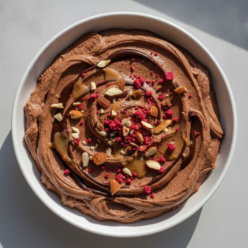 Chocolate Protein Mousse with Silken Tofu and Almond Butter