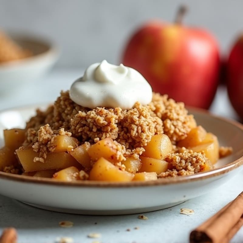 Spiced Apple Crumble with Crispy Oat Topping