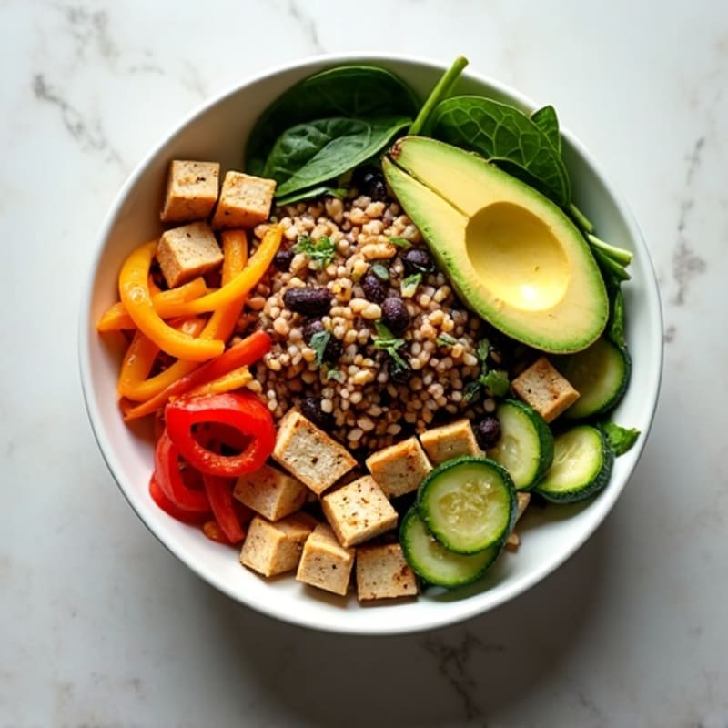 Coconut Bean Rice with Spiced Vegetables