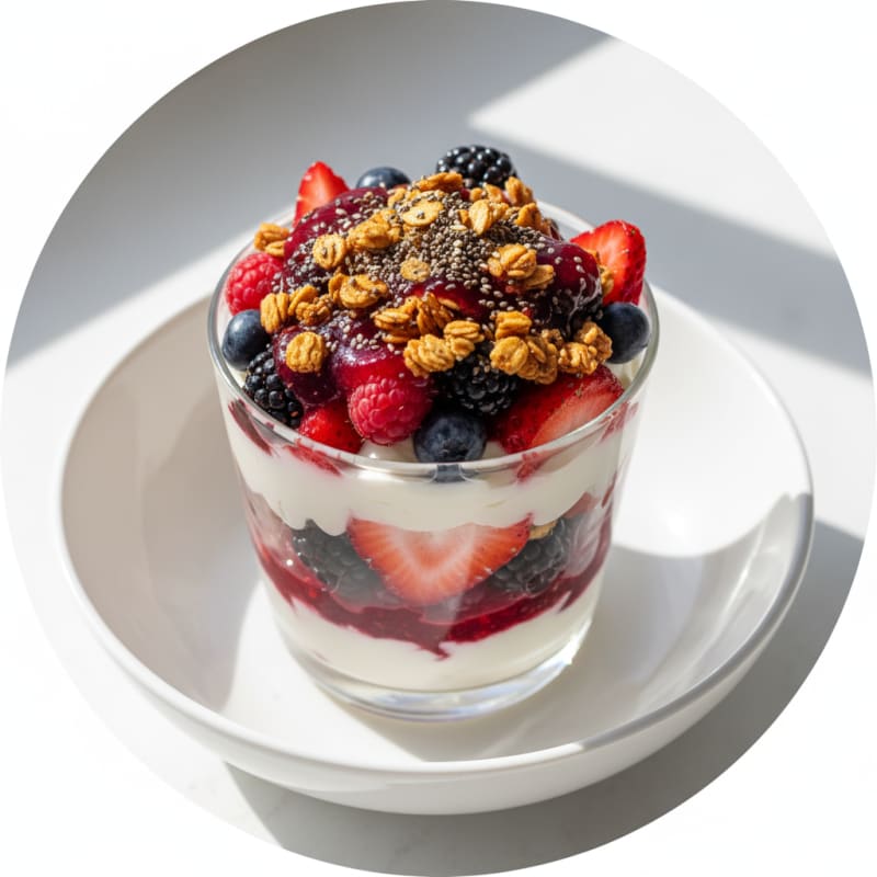Creamy Greek Yogurt Protein Parfait with Mixed Berries