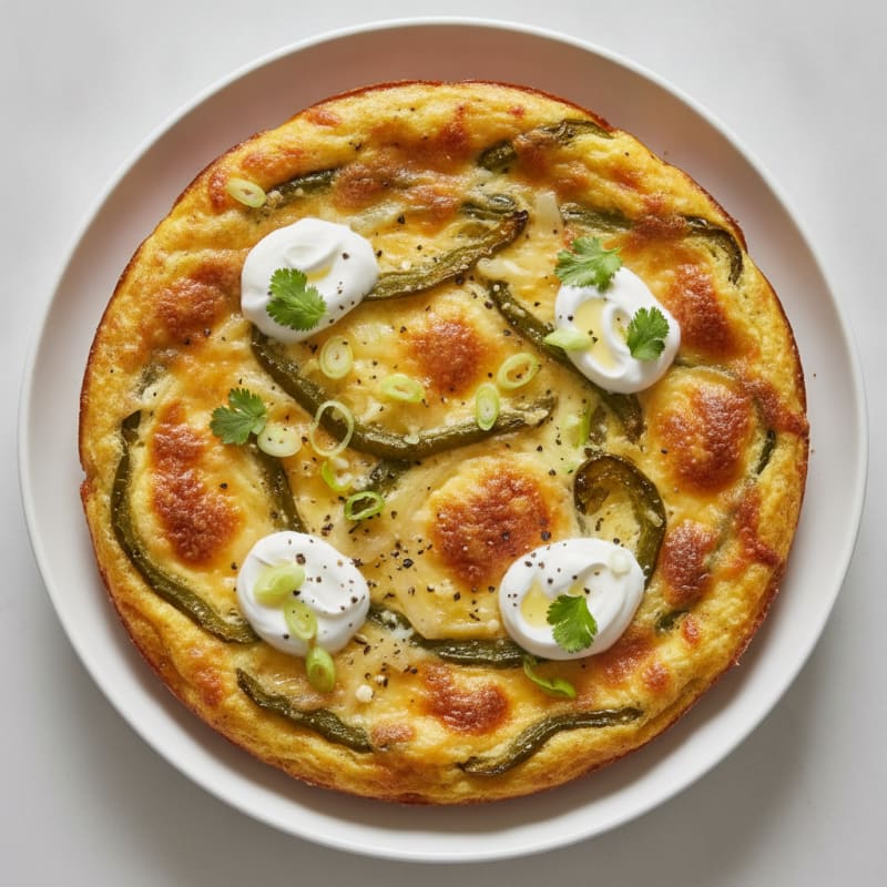 Poblano and Monterey Jack Egg Bake