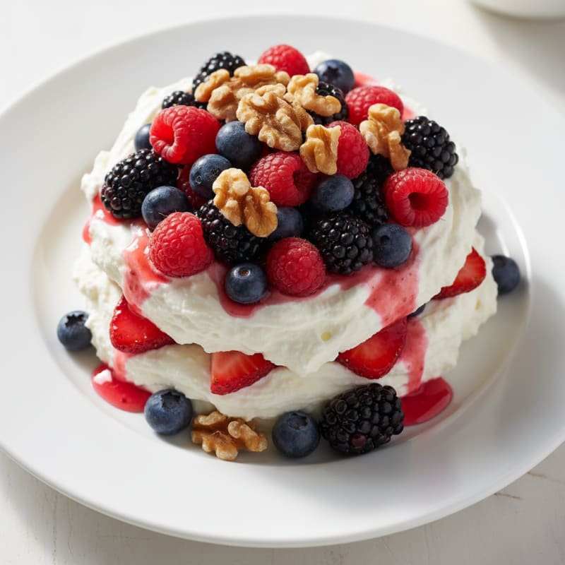Greek Yogurt Protein Parfait with Mixed Berries