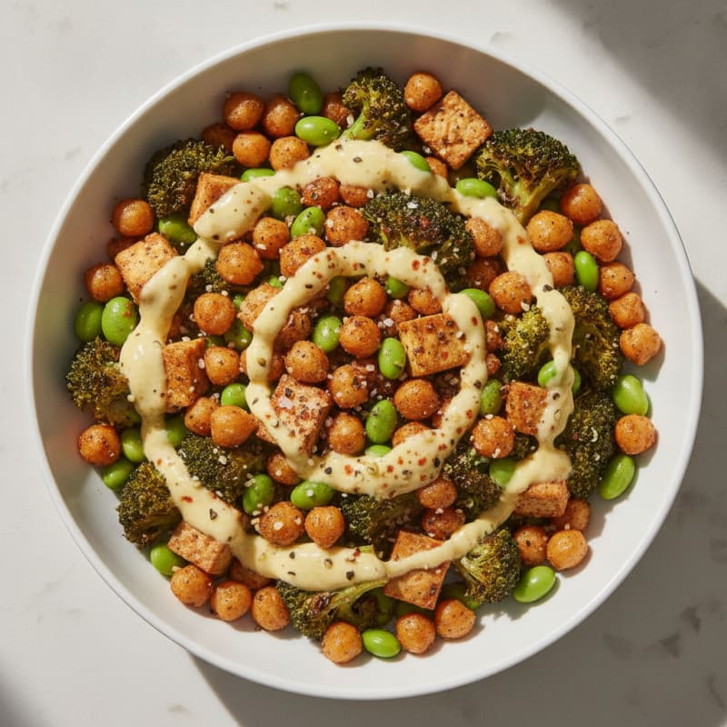 Roasted Chickpea and Broccoli Power Bowl