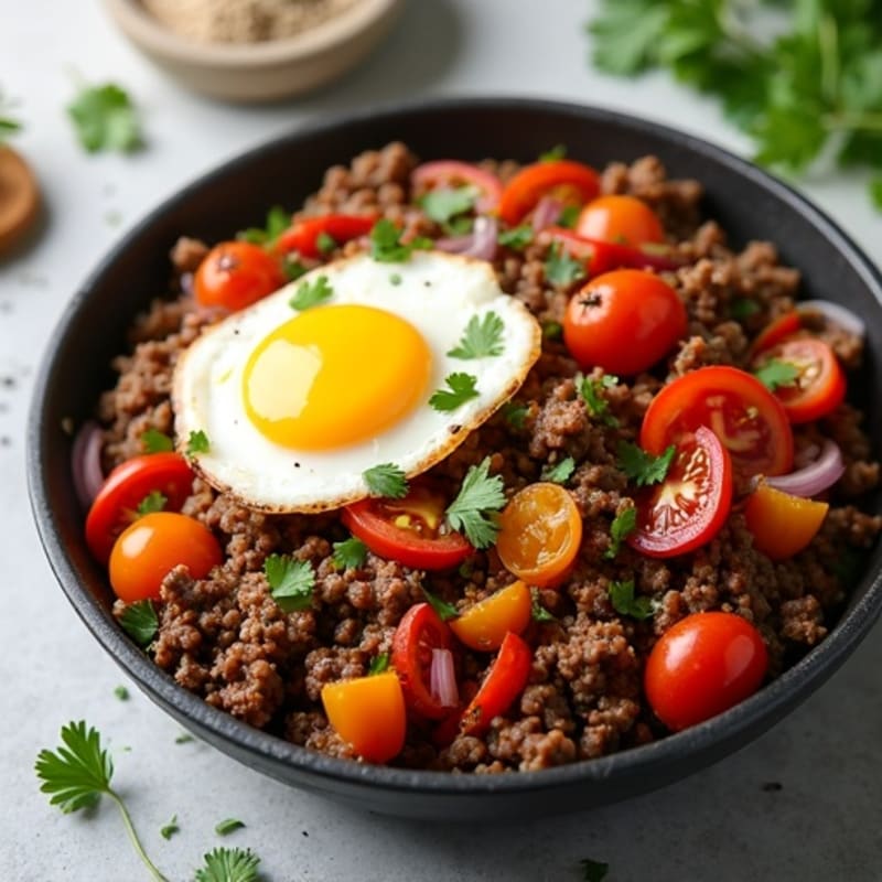 Hearty Lean Ground Beef and Bell Pepper Skillet