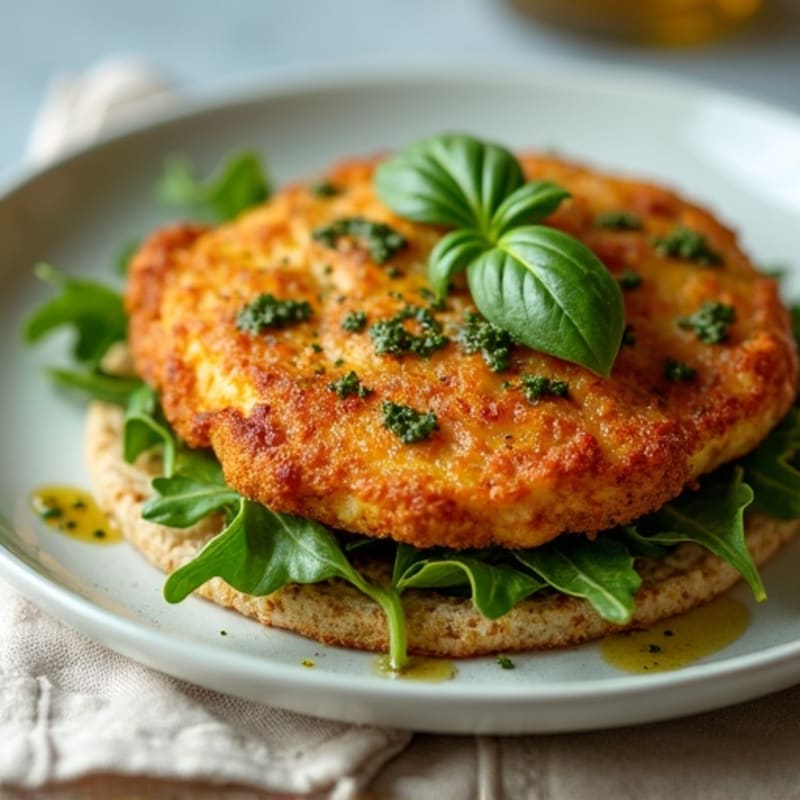 Crispy Whole Wheat Chicken and Pesto Flatbread