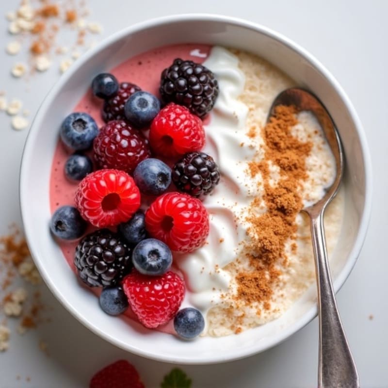 Creamy Berry Protein Oatmeal
