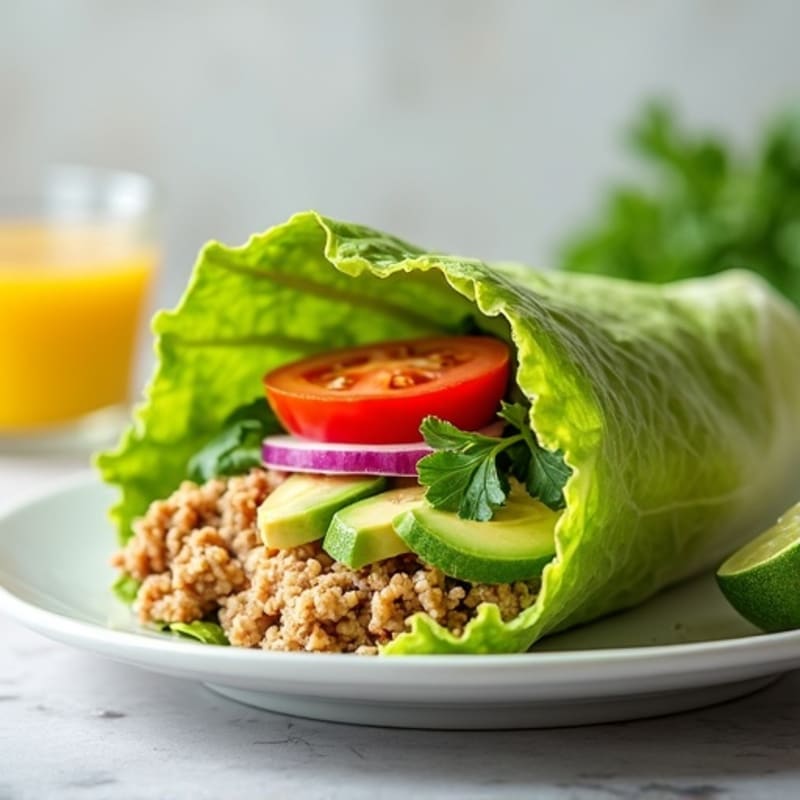 Creamy Avocado Turkey Lettuce Wrap