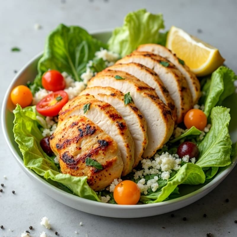 Healthy Grilled Chicken Caesar Salad