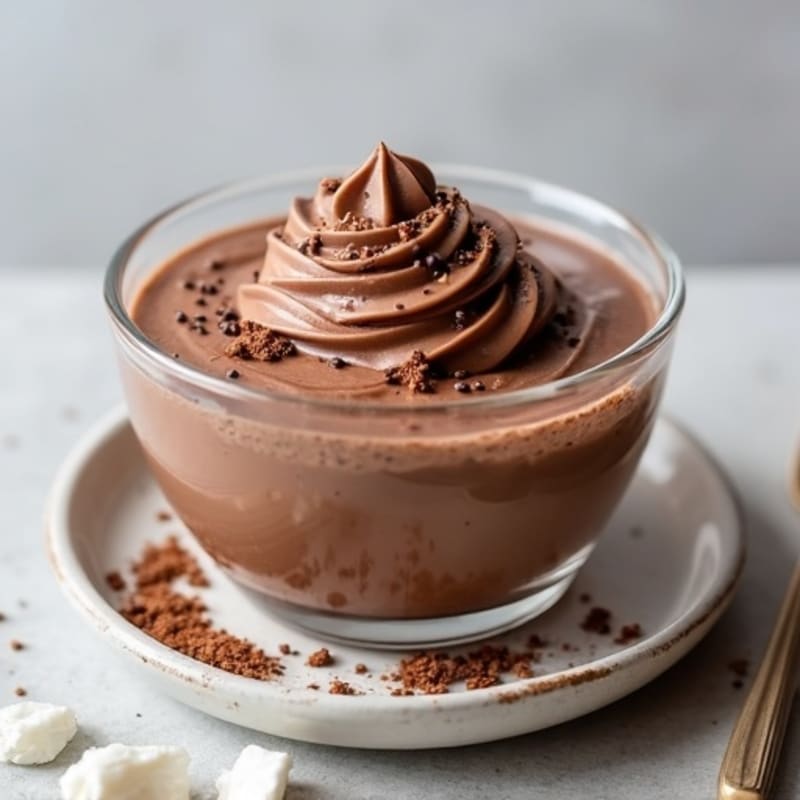 Silky Chocolate Protein Pudding with Greek Yogurt