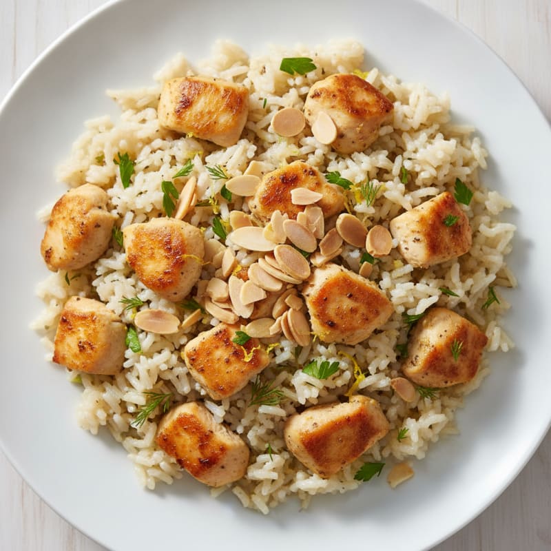 Lemon Herb Rice Pilaf with Toasted Almonds