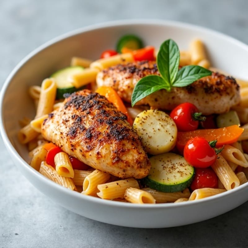 Healthy Blackened Chicken and Vegetable Pasta