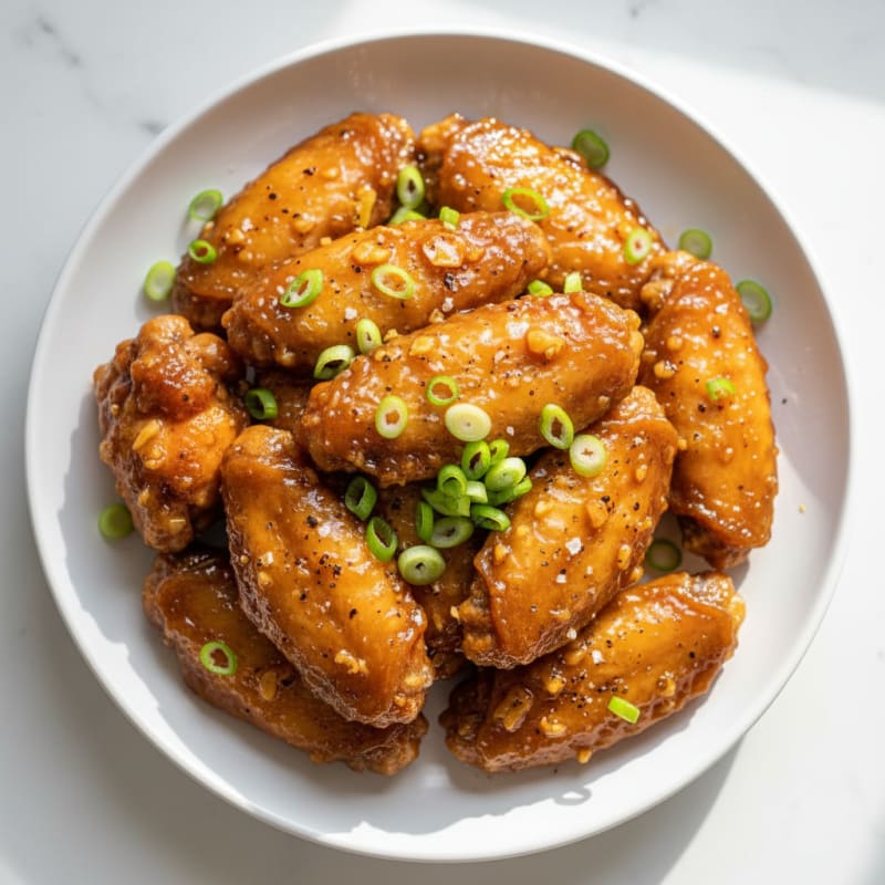 Crispy Honey-Garlic Chicken Wings
