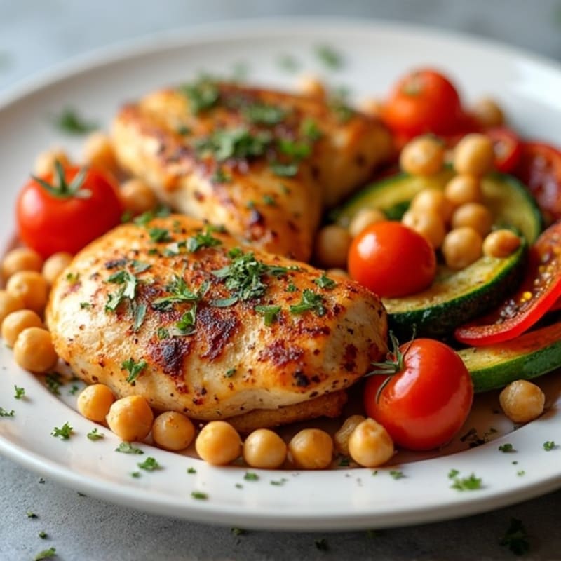 Sheet Pan Herb-Roasted Chicken and Rainbow Vegetables