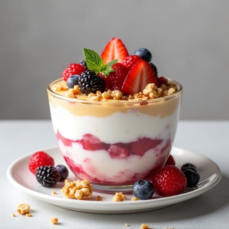 Creamy Greek Yogurt Protein Parfait with Mixed Berries
