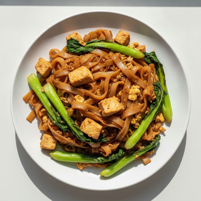 Pad See Ew Noodles with Chinese Broccoli