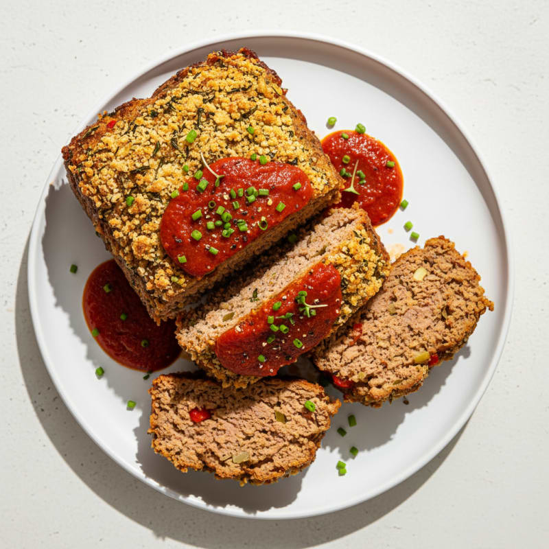 Tender Herb-Crusted Beef and Turkey Meatloaf