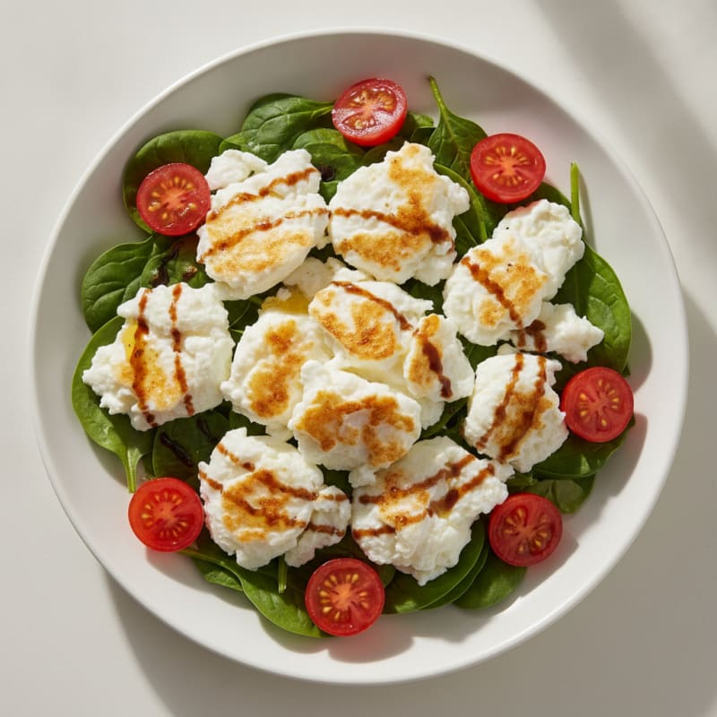 Egg White Spinach Salad with Cherry Tomatoes