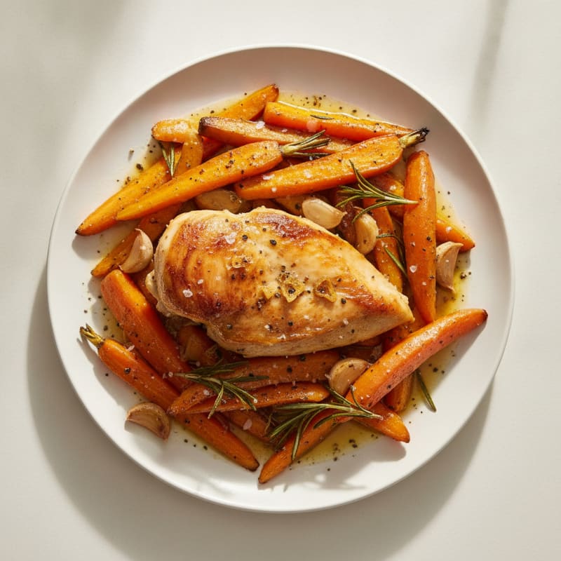 Garlic Herb Roasted Chicken with Root Vegetables