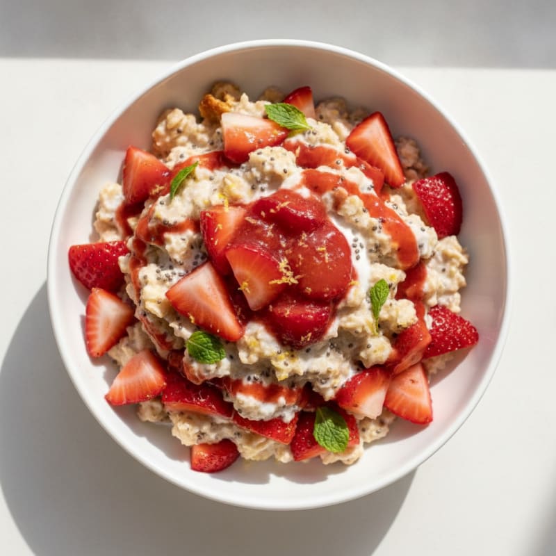 Strawberry Shortcake Overnight Oats