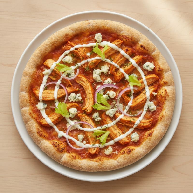 Buffalo Chicken Pizza with Blue Cheese