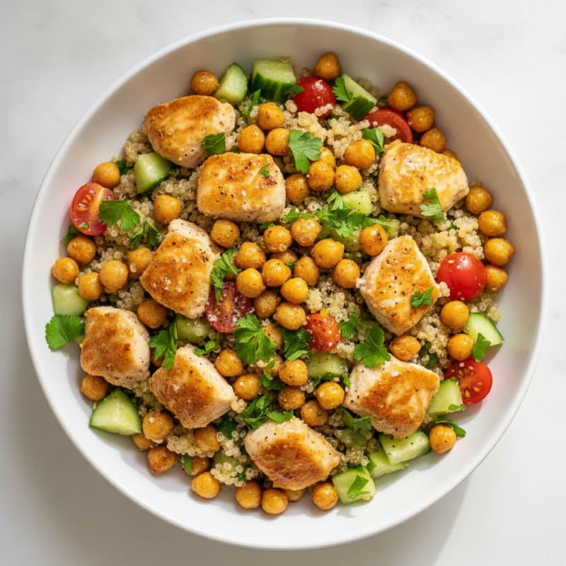 Lemon-Herb Quinoa Chickpea Bowl