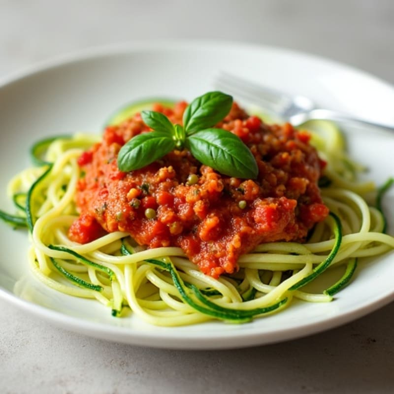 Lean Turkey and Zucchini Noodle Bolognese