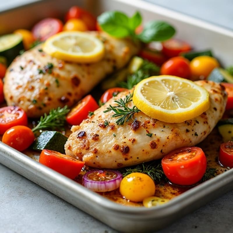 Sheet Pan Lemon-Herb Chicken and Roasted Vegetables