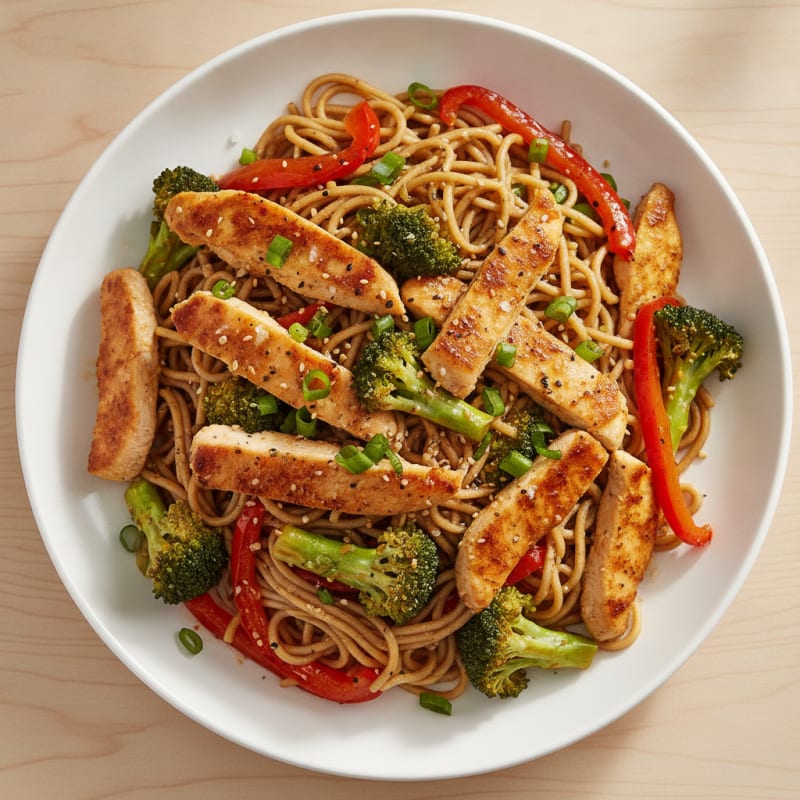 Garlic Chicken Noodle Stir-Fry