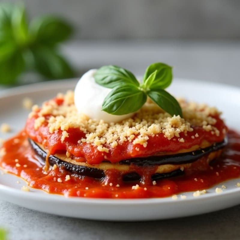 Healthy Baked Eggplant Parmesan