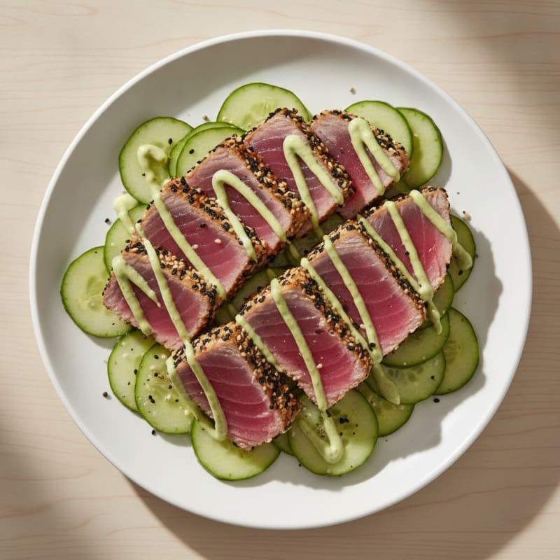 Pan-Seared Ahi Tuna with Wasabi Mayo