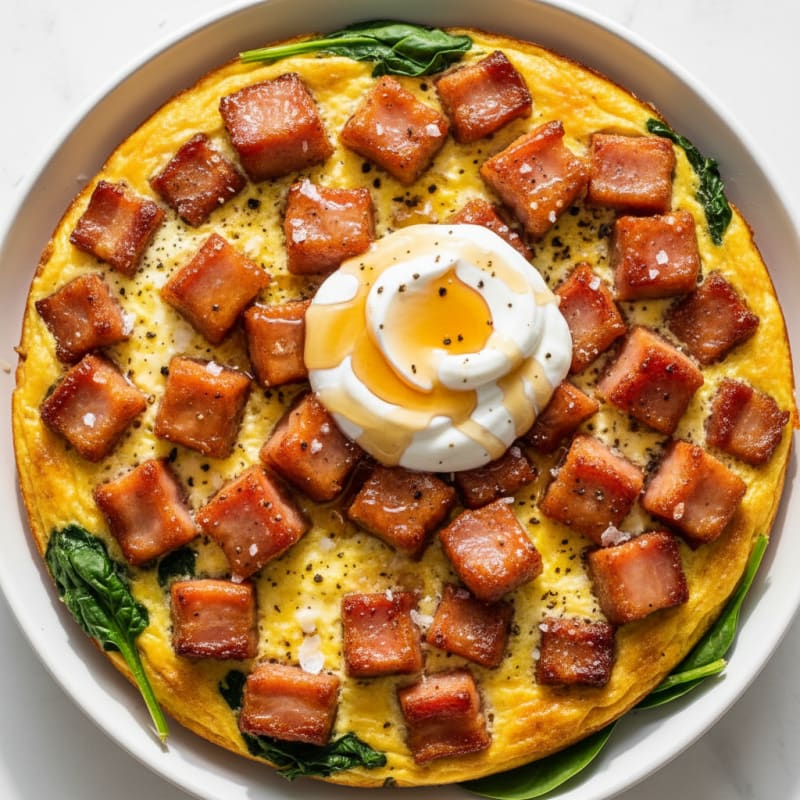 Golden Maple-Glazed Bacon and Egg Bake