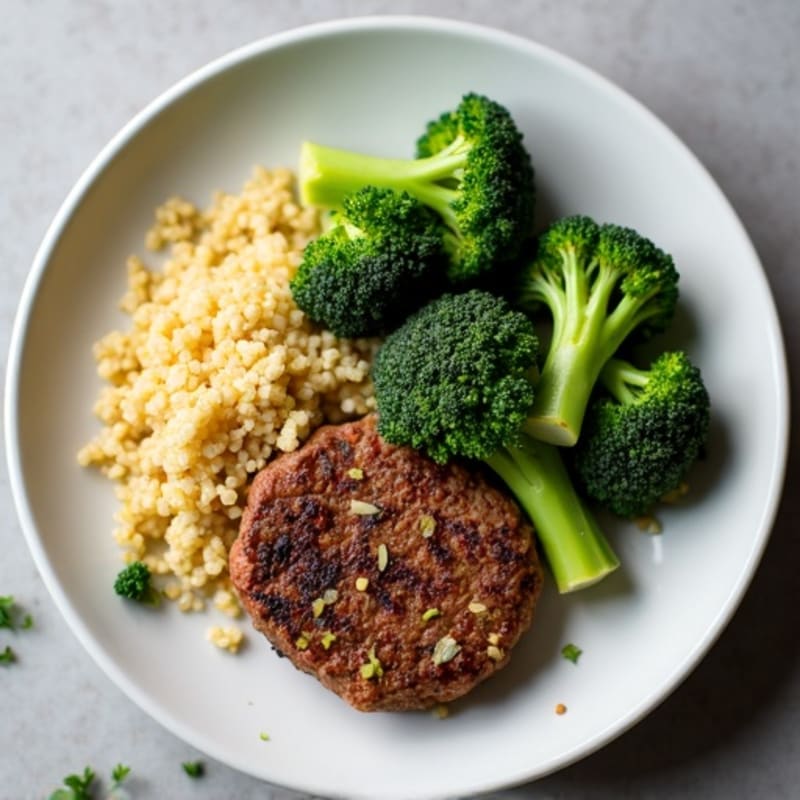 Lean Ground Beef with Roasted Broccoli