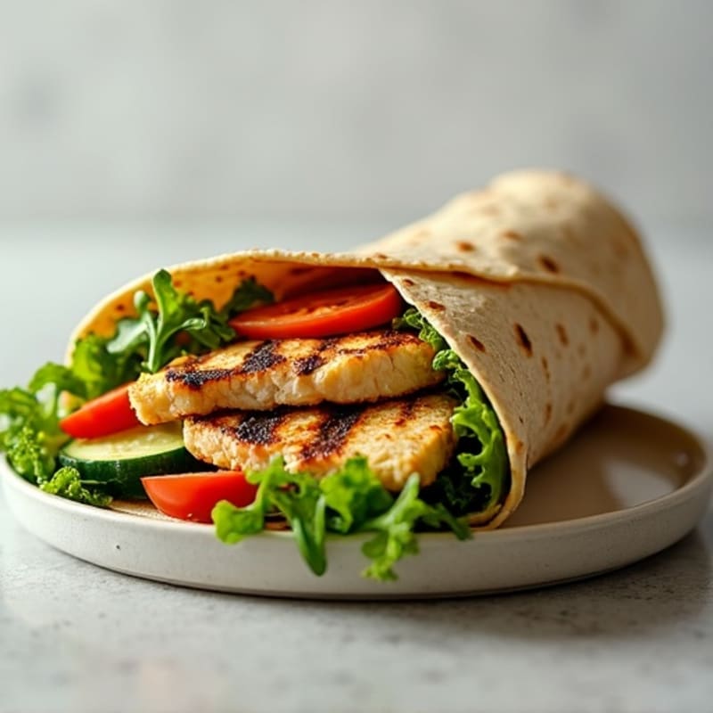 Herb-Grilled Chicken and Fresh Greens Wrap