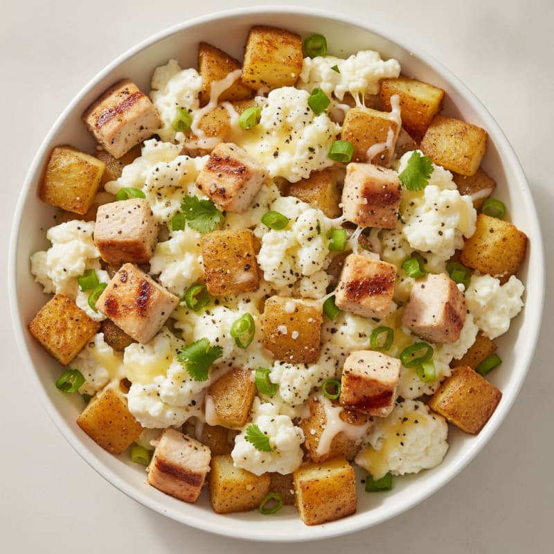 Chicken Egg White Hash Bowl