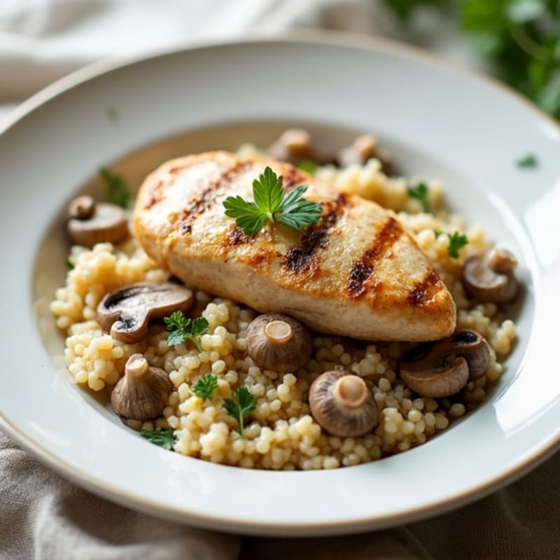Creamy Wild Mushroom Cauliflower Risotto