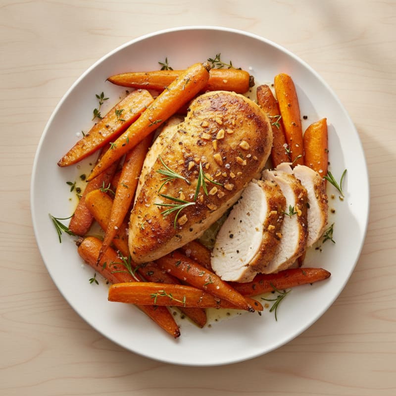 Garlic Herb Roasted Chicken with Root Vegetables