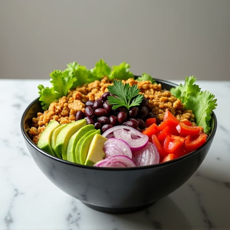 Crisp Avocado and Black Bean Salad Bowl