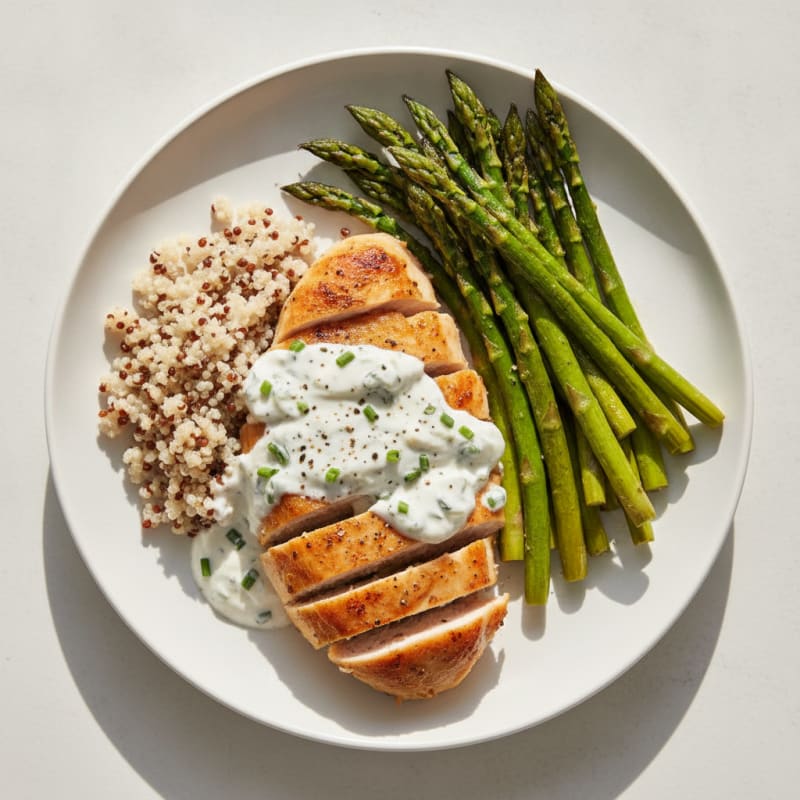 Ranch Yogurt Chicken with Roasted Asparagus
