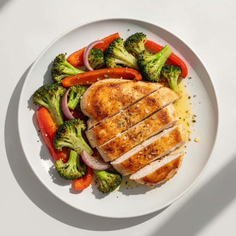 Pan-Seared Chicken with Roasted Vegetables