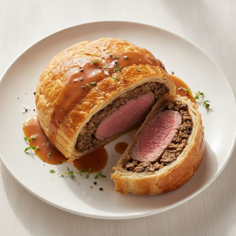 Classic Beef Wellington with Mushroom Duxelles