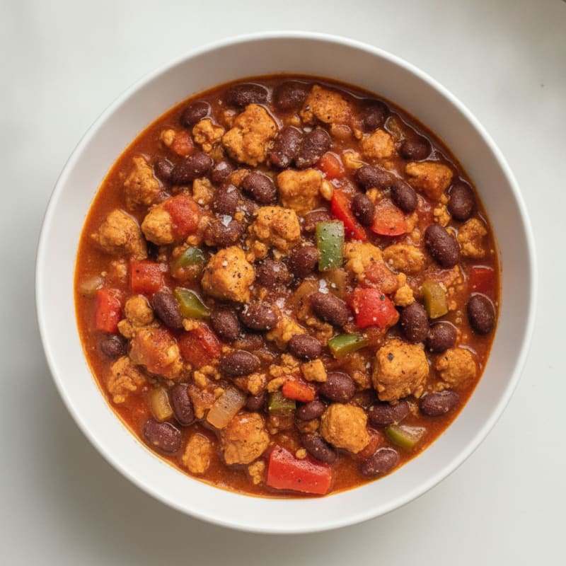Ground Chicken and Black Bean Chili