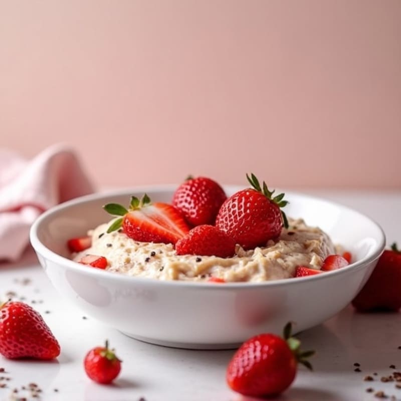 Creamy Strawberry Shortcake Overnight Oats
