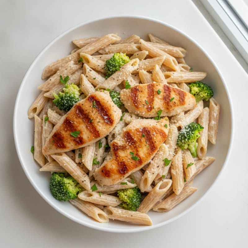 Garlic Parmesan Chicken Alfredo Pasta