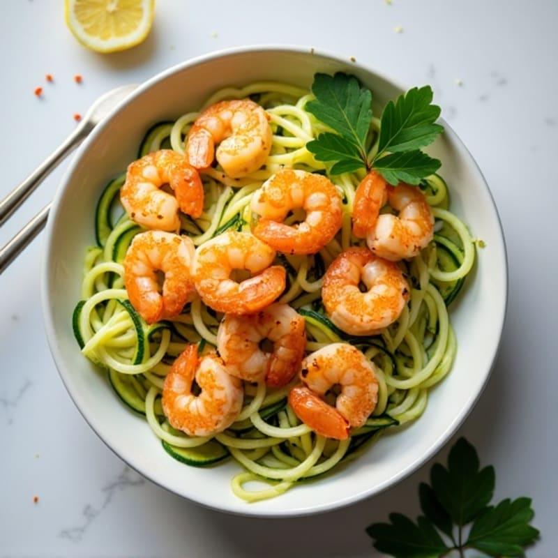 Citrus-Garlic Shrimp with Zucchini Noodles