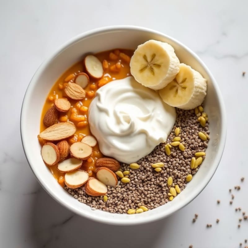 Greek Yogurt Protein Bowl with Chia Seeds and Pumpkin Seeds