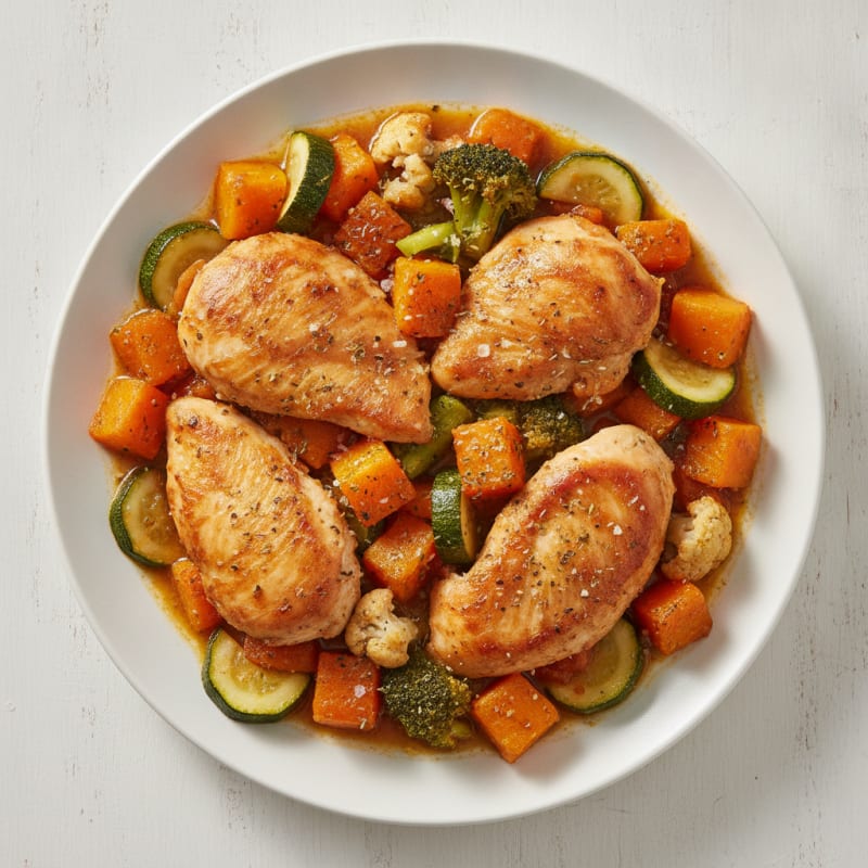 Chicken and Roasted Vegetable Provencal