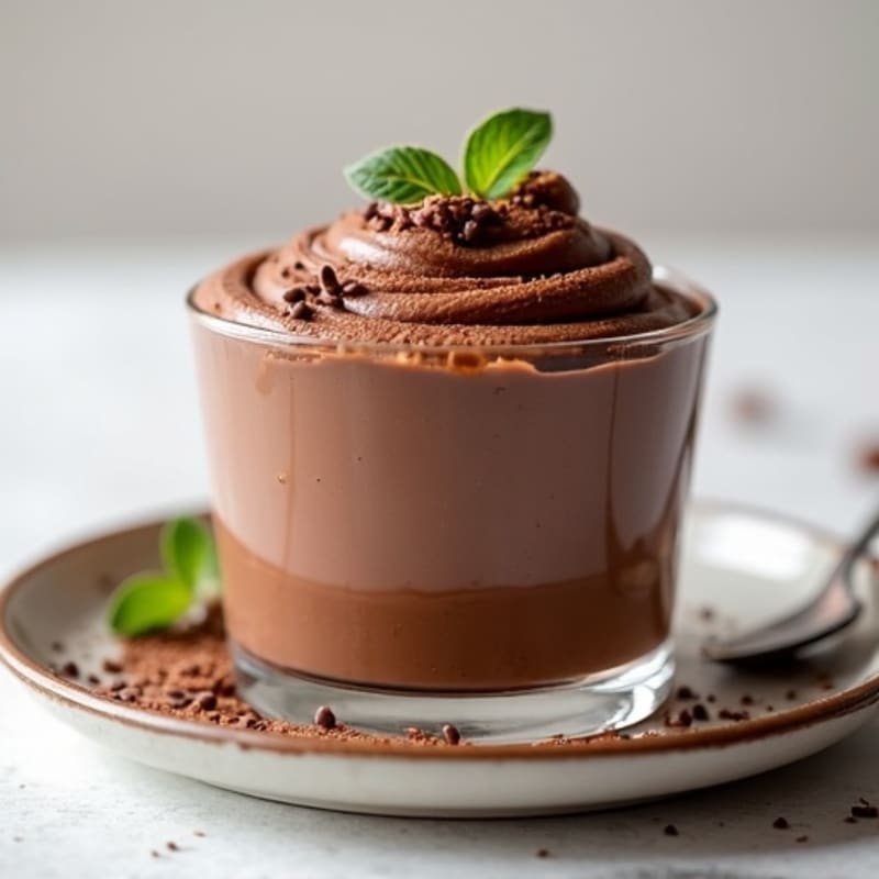 Silky Chocolate Protein Mousse with Greek Yogurt