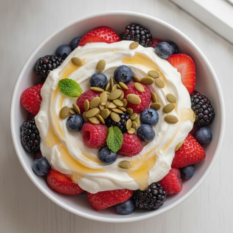 Creamy Greek Yogurt Protein Parfait with Berries